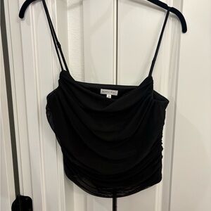 Gianni Bini Black Drape Camisole